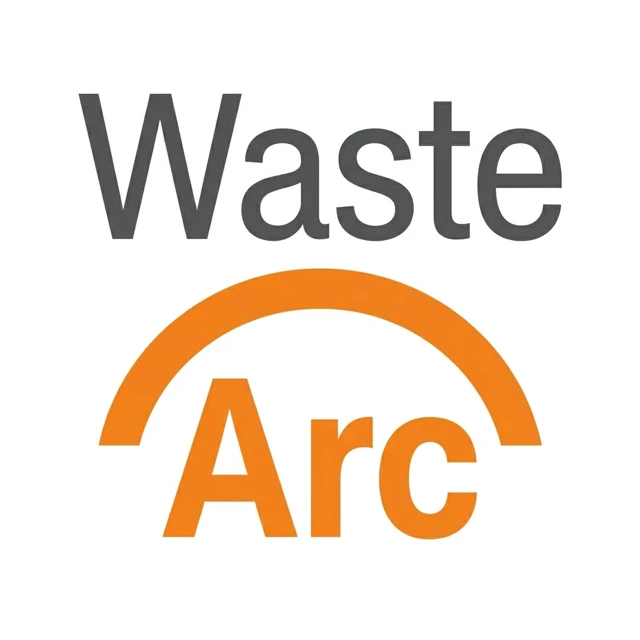 The WasteArc app icon, with Waste in grey above an orange arch spanning the word Arc